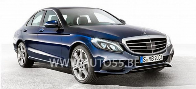 Durchgesickert: Neue Exterieur-Bilder von der Mercedes C-Klasse 2015: Im Internet sind neue Außenaufnahmen der kommenden Mercedes C-Klasse aufgetaucht
