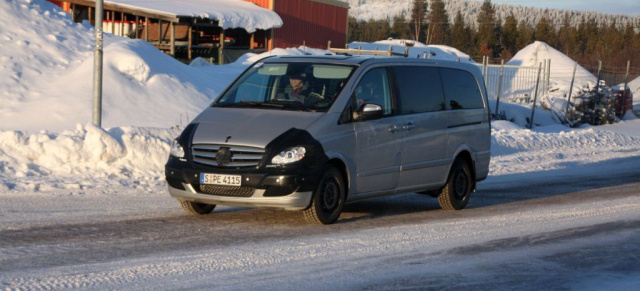 Mercedes-Erlkönig: Viano Facelift in Skandinavien erwischt: Der kommende Mercedes Viano ist unserem Mercedes Erlkönigjäger ins Netz gegangen.  