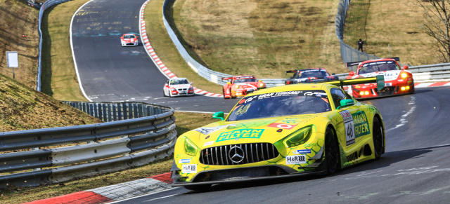 VLN Langstreckenmeisterschaft auf dem Nürburgring Lauf 1: Die MANN-FILTER Mamba kämpfte auf der Nordschleife.