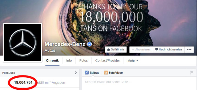 Mercedes mit 18 Millionen Facebook-Fans: Mercedes-Benz erreicht neue Rekordmarke im Social Media