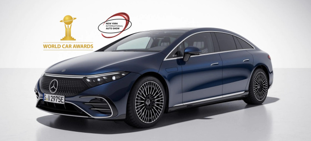 „Auto des Jahres“ / World Car of the Year 2022: Der Mercedes EQS steht in 3 Kategorien im Finale