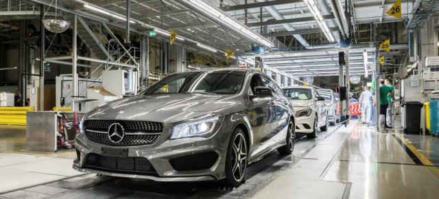 Produktionsstart Mercedes CLA Shooting Brake: Schönheit geht in Serie : Produktion läuft im Werk Kecskemét an. Händlerpremiere am 28.März
