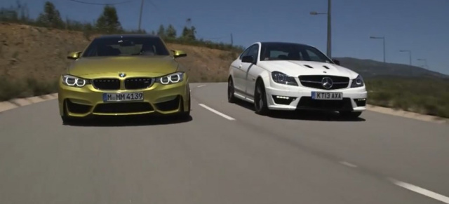 Kopf an Kopf: Mercedes C63 AMG 507 vs. BMW M4 Coupé: Welcher der beiden Sportwagen hat im Vergleichstest die Nase vorn?