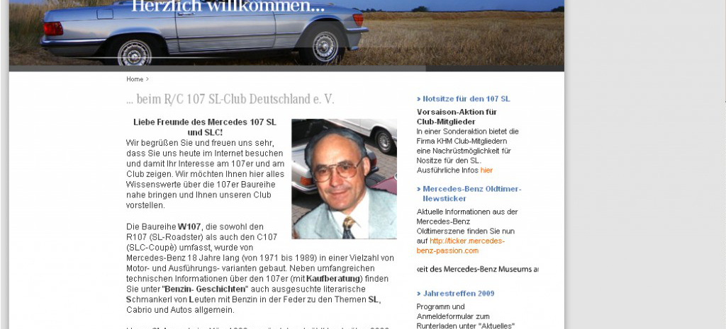 Clubvorstellung Mercedes Benz R C 107 Sl Club Deutschland E V News Mercedes Fans Das Magazin Fur Mercedes Benz Enthusiasten