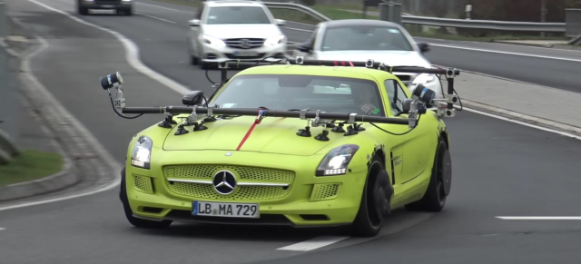 Rätselhafter Mercedes-Benz Testwagen erwischt: Großes Fragezeichen: Was testet Mercedes hier auf dem Nürburgring? 