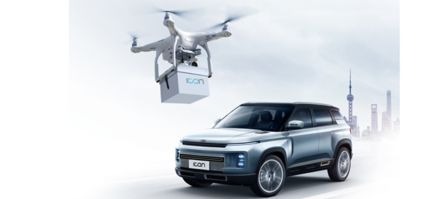 Autoübergabe von morgen: Daimler-Partner Geely setzt auf Drohne: Kein direkter Kundenkontakt mehr: Neuwagen-Autoschlüssel kommt per Drohne