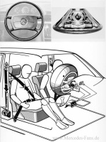 Armaturenbrett grau, mit Beifahrer Airbag SRS, Mercedes-Benz W126 W 126