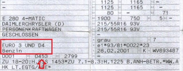 Euro 5 im Fahrzeugschein, aber Euro 4 Plakette? (Auto, Auto und Motorrad,  Abgase)