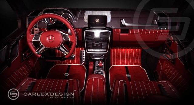 Roter Und Rassiger Mercedes G63 Amg 6x6 Mit Luxus Interieur