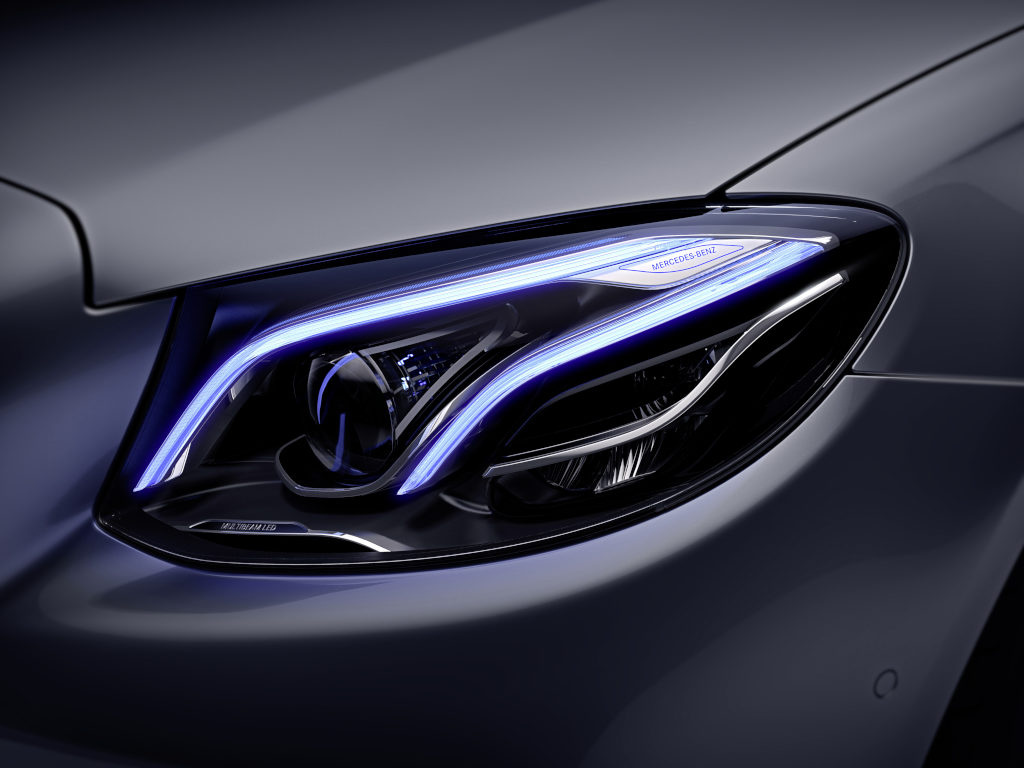 Mercedes E Klasse Led High Performance Scheinwerfer Die neue Mercedes-Benz E-Klasse: MULTIBEAM LED-Scheinwerfer (Video