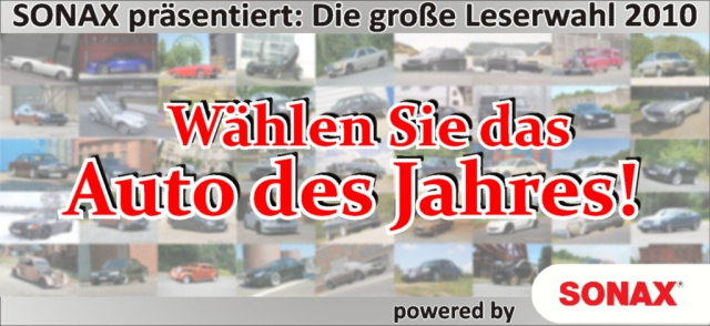 Beendet! SONAX präsentiert: Die große Wahl zum Auto des Jahres